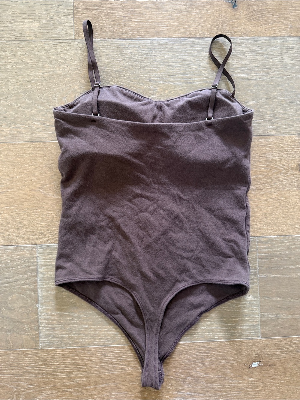 Abercrombie & Fitch Bra Free Sweetheart Bodysuit Tank Top in Brown | M - Picture 4 of 5